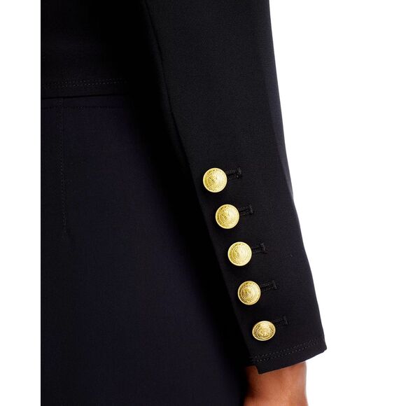 NWT L'AGENCE Paris Ainslee Zip Up Scoop Neck Long Sleeve Top in Black Size 0 - Picture 6 of 16